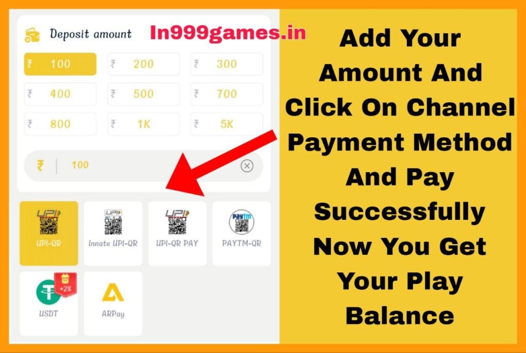 How To Deposit On In 999 Games